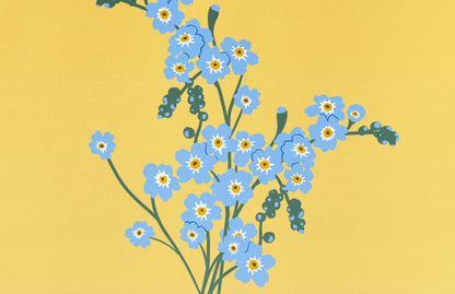 Forget Me Not Illustration Print