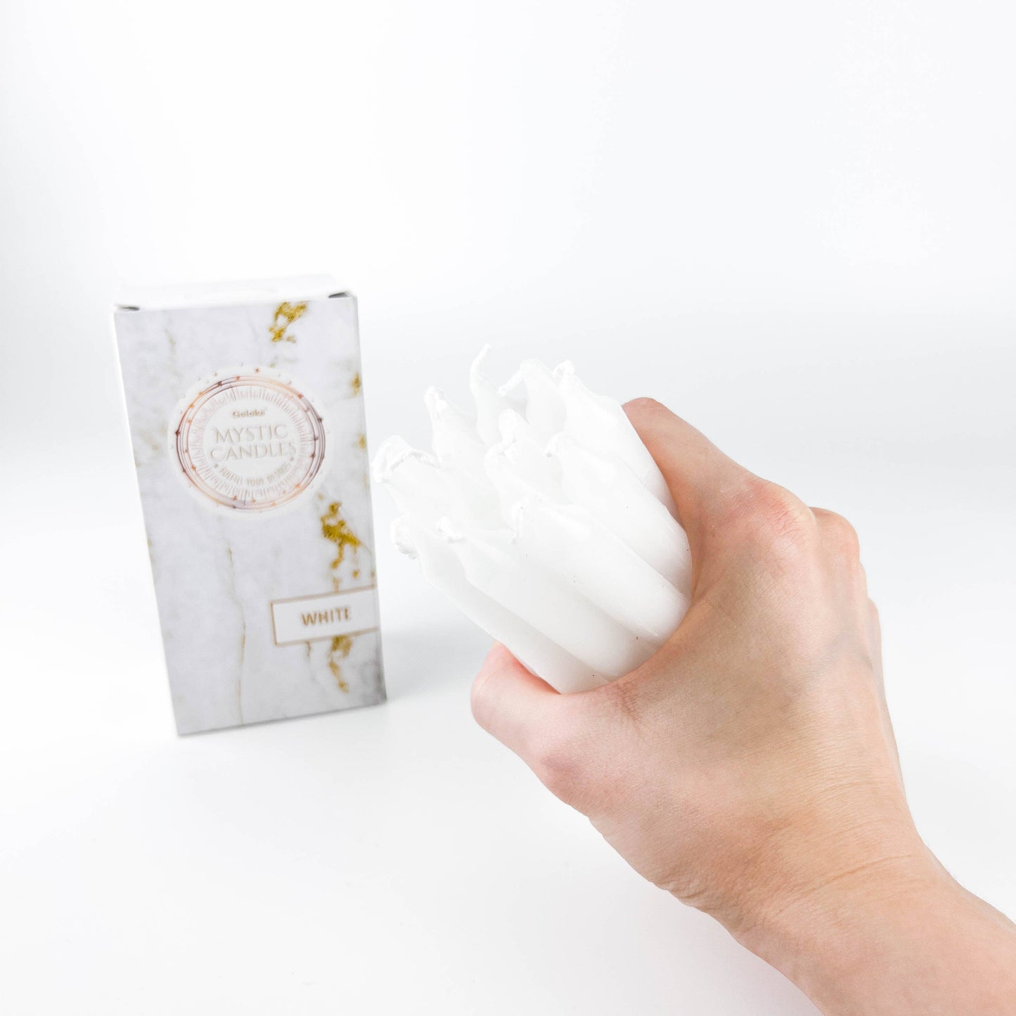 GREENROOTS USA LLC - Goloka White Mini Ritual Candle (Pack Of 20) - 0.5"X5"