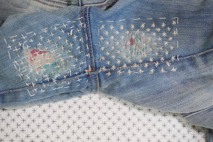 Sashiko Inspired Star/Ten Cross Stick and Stitch Pattern