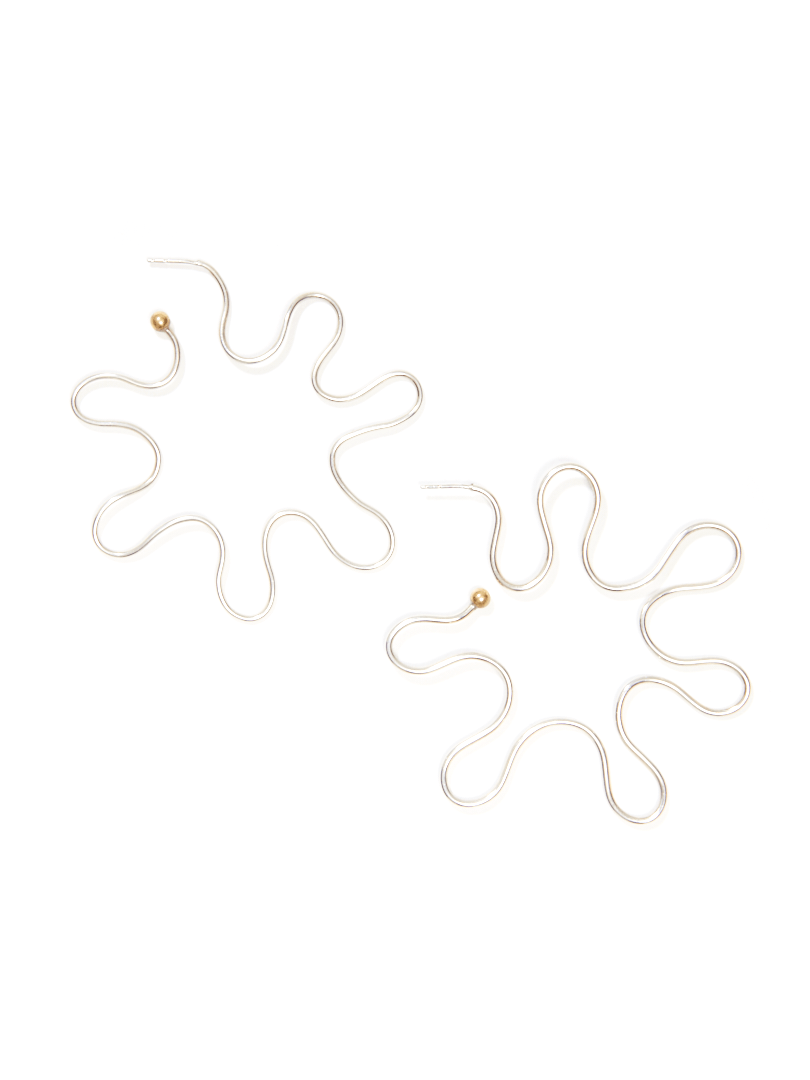 Amoeba Hoop Earrings Large 