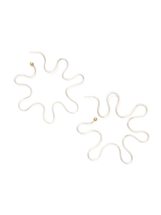 Amoeba Hoop Earrings Large 